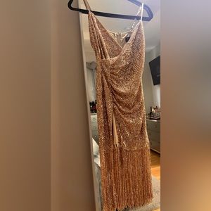 Rose Gold Sequin & Fringe